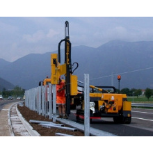 truck mounted pile driver guardrail post driver